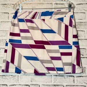 Adidas Mini Skirt in White‎ and Purple for running, pickle ball, casual athletic